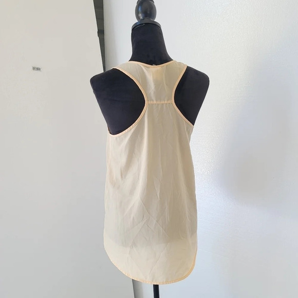 Japna Women's Soft Beige Racerback Sleeveless Tank Top Blouse Shirt Size Small - Picture 3 of 7